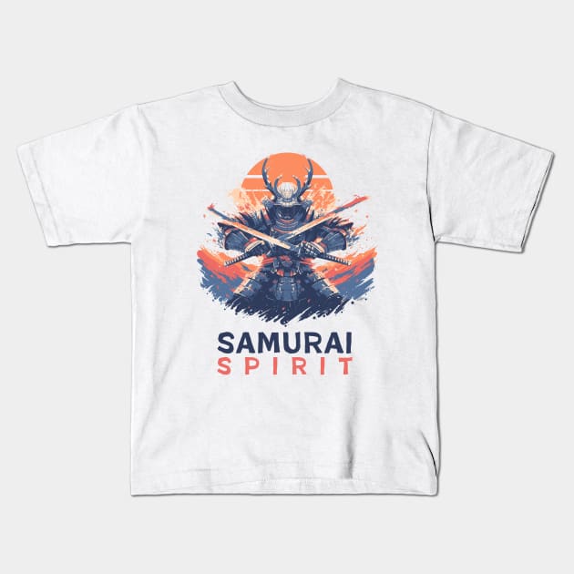 Samurai Spirit Kids T-Shirt by aphian